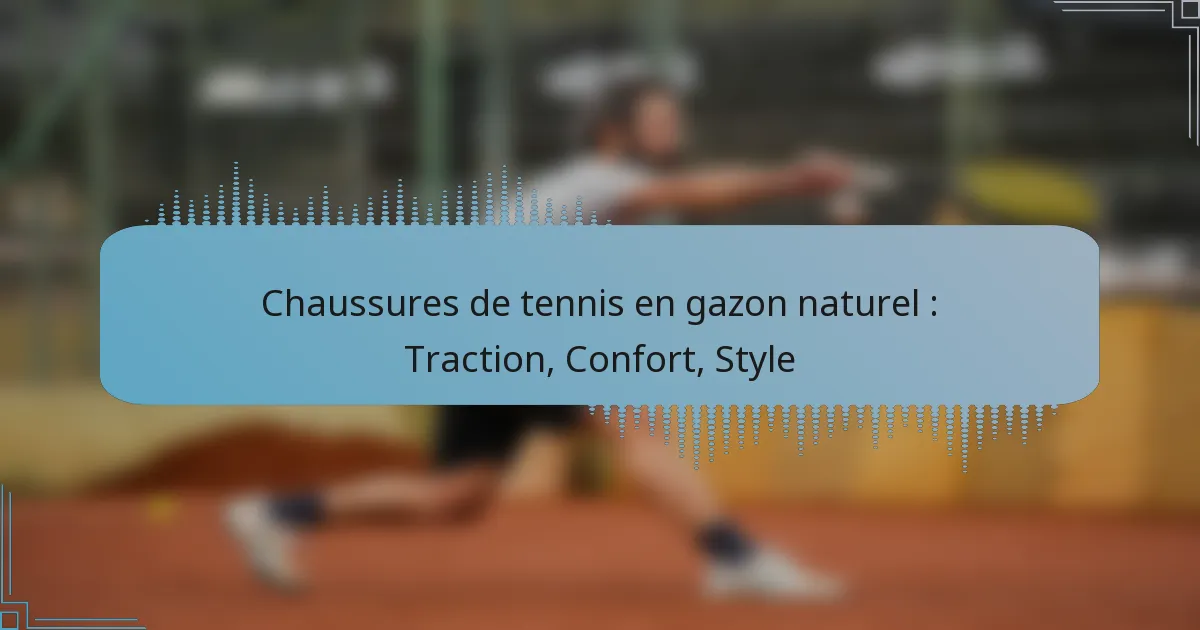 Chaussures de tennis en gazon naturel : Traction, Confort, Style